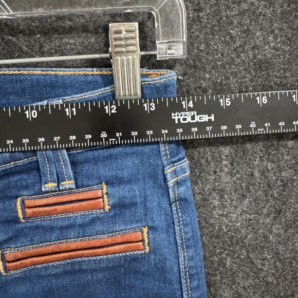 7 For All Mankind Jeans Womens 30 Blue Bootcut Stretch Welt Pockets Made USA - Picture 4 of 10